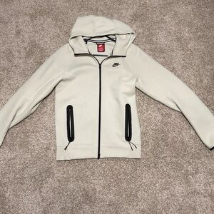 Nike Cream Zip-Up Hoodie - Small/Tall